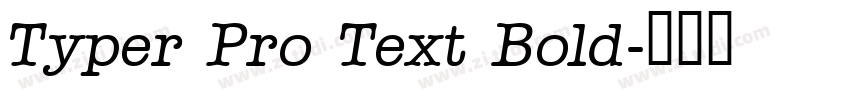 Typer Pro Text Bold字体转换